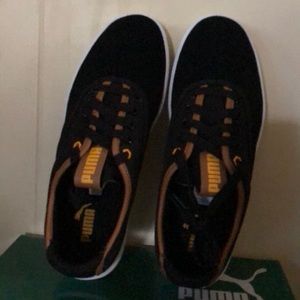 New Puma black suede sneakers